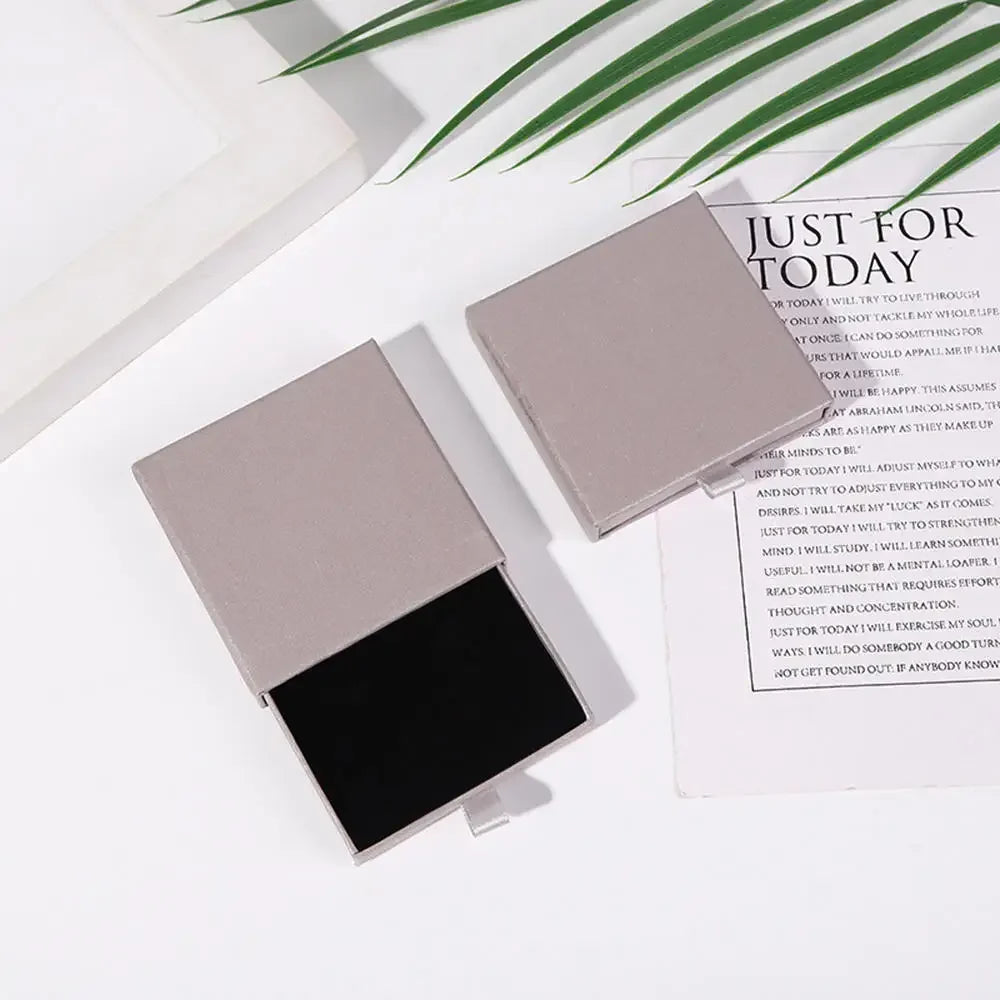 1Pc Thick Kraft Paper Drawer Jewelry Box With Sponge Greet Card for Necklace Bracelet Ring Gift Box Jewelry Packaging Box Joyero