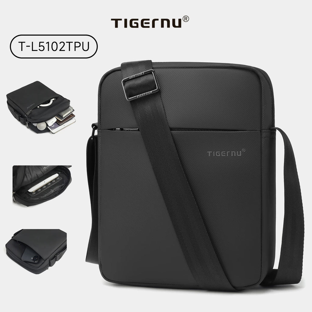 Tigernu Men Messenger Bags Waterproof Shoulder Bags For Men 9.7 11inch IPad Bag Male Business Bags Crossbody Bag Slingbag Mini