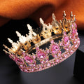 Royal Queen King Tiaras and Crowns for Women Princess Prom Wedding Party Full Round Diadem Bridal Hair Jewelry Accessories