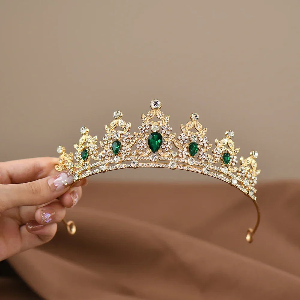 Childrens Princess Crown Headwear Girls' Hair Accessories High End Atmospheric Dance Performance Birthday Gift Crown