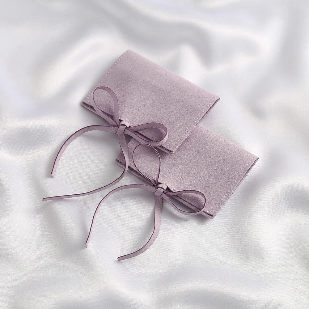 5pcs Microfiber Velvet Gift Bags 6x6cm Jewelry Presents Pouches Earrings Necklace Christmas Wedding Favors For Guests Candy Bag