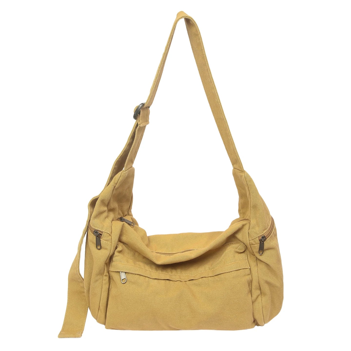100% Cotton Shoulder Bags Women Large Capacity Canvas Tooling Packages Korea Style Cloth Crossbody Bags Solid Messenger Bags