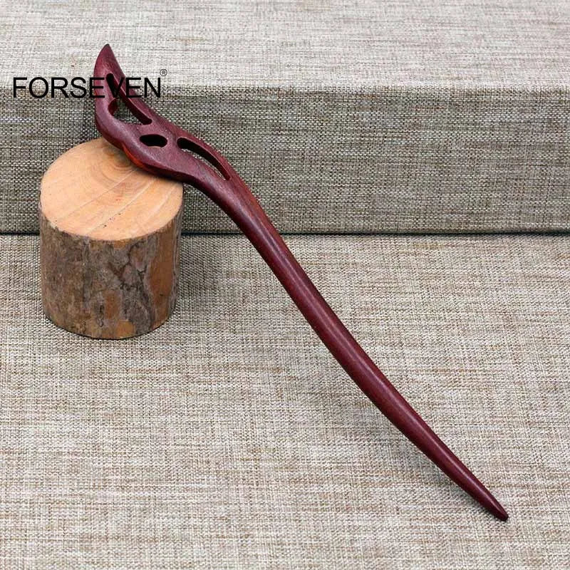Natural Red Sandalwood Hairpin Clips for Women Girls Men Retro Hair Sticks Forks Chinese Chopstick Style Hairclip Hair Accessory