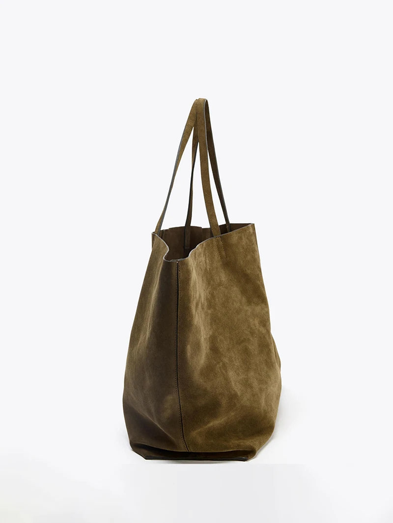 Women's Large Suede Bag Luxury Designer New Tote Bag for Everyday Style Large Capacity Fashion Shoulder Handbag for Ladies
