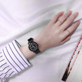 Simple Black White Women Quartz Watches Minimalist Design Silicone Strap Bracelet Wristwatch Women's Fashion Dress Watch Gifts
