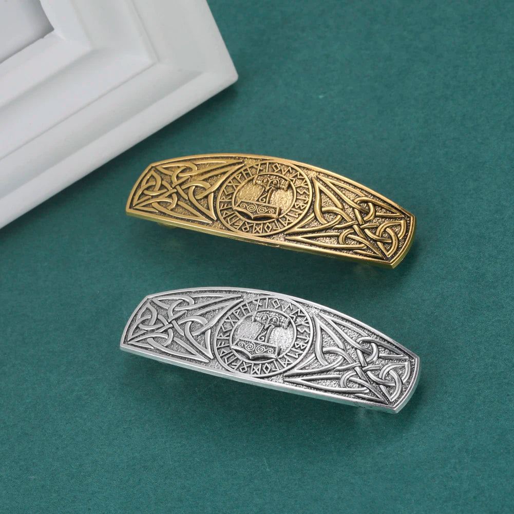 Dawapara Vintage Celtics Knot Hair Barrettes Retro Totem Tree of Life Raven Protection Amulet Hairpin Hair Accessories