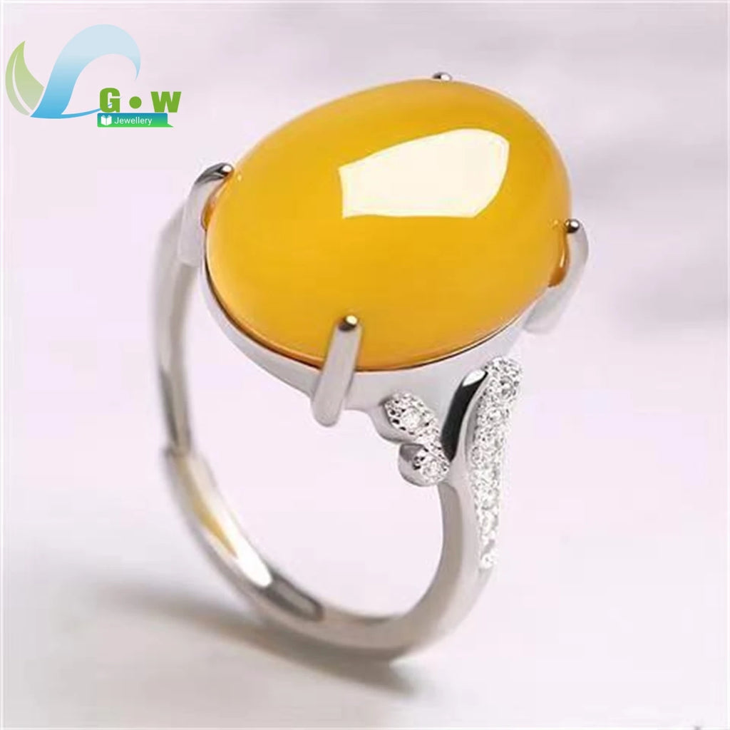 Red Agate Jade Ring Female Opening Adjustable Simple Style Chalcedony Sterling Silver Ring for Mom Women Rings Fine Jewelry Gift