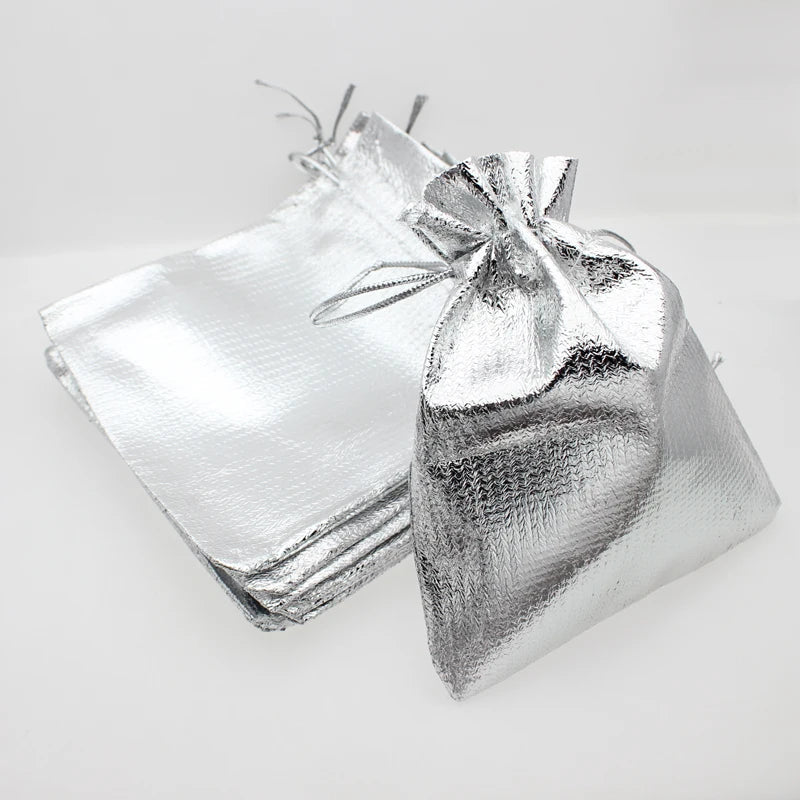 170pcs Silver Gold Color Black Velvet Bag Jewelry Packing Drawstring Pouches Jewelry Gift Bags Display Chain Ring As Women Gift