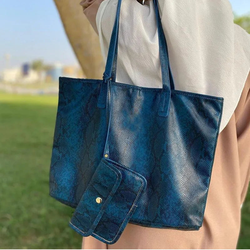 Women's Handbag Large Capacity Women's Simple Daily Commute Versatile Solid Color Letter Printed Design Shoulder Bag
