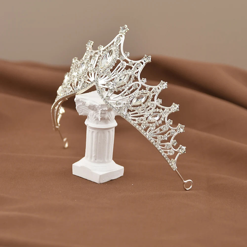Children's Crystal Crown Headdress Baroque Temperament Performance Crown Little Princess Dress Birthday Gift Hair Accessories