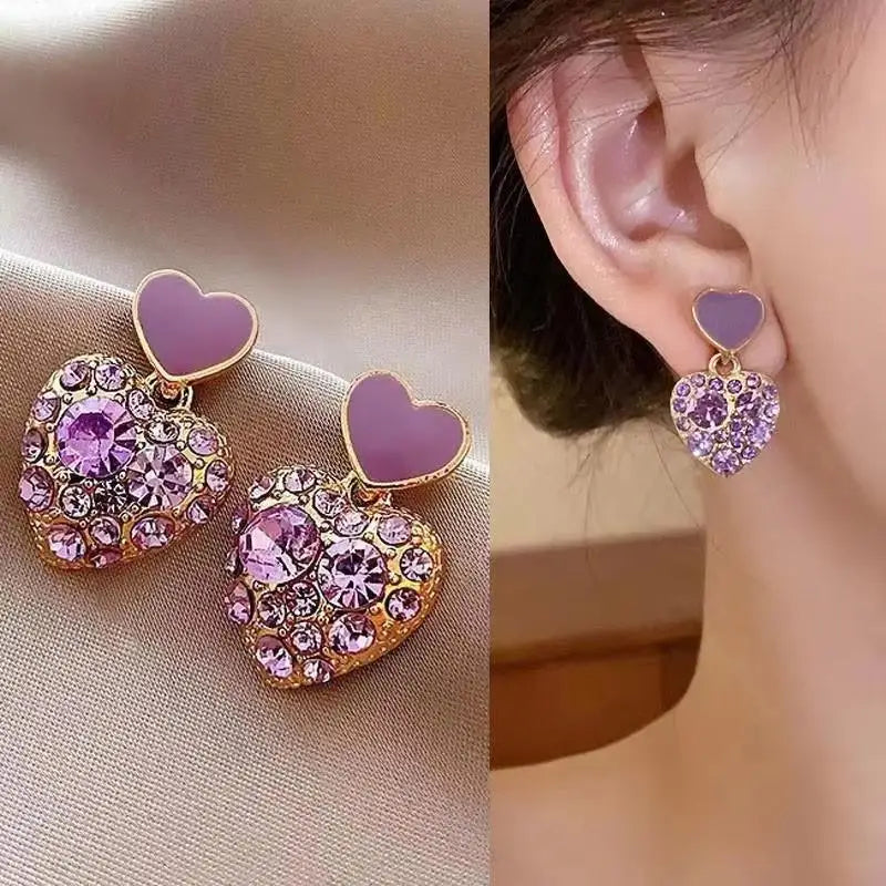 Green Crystal Butterfly Earrings