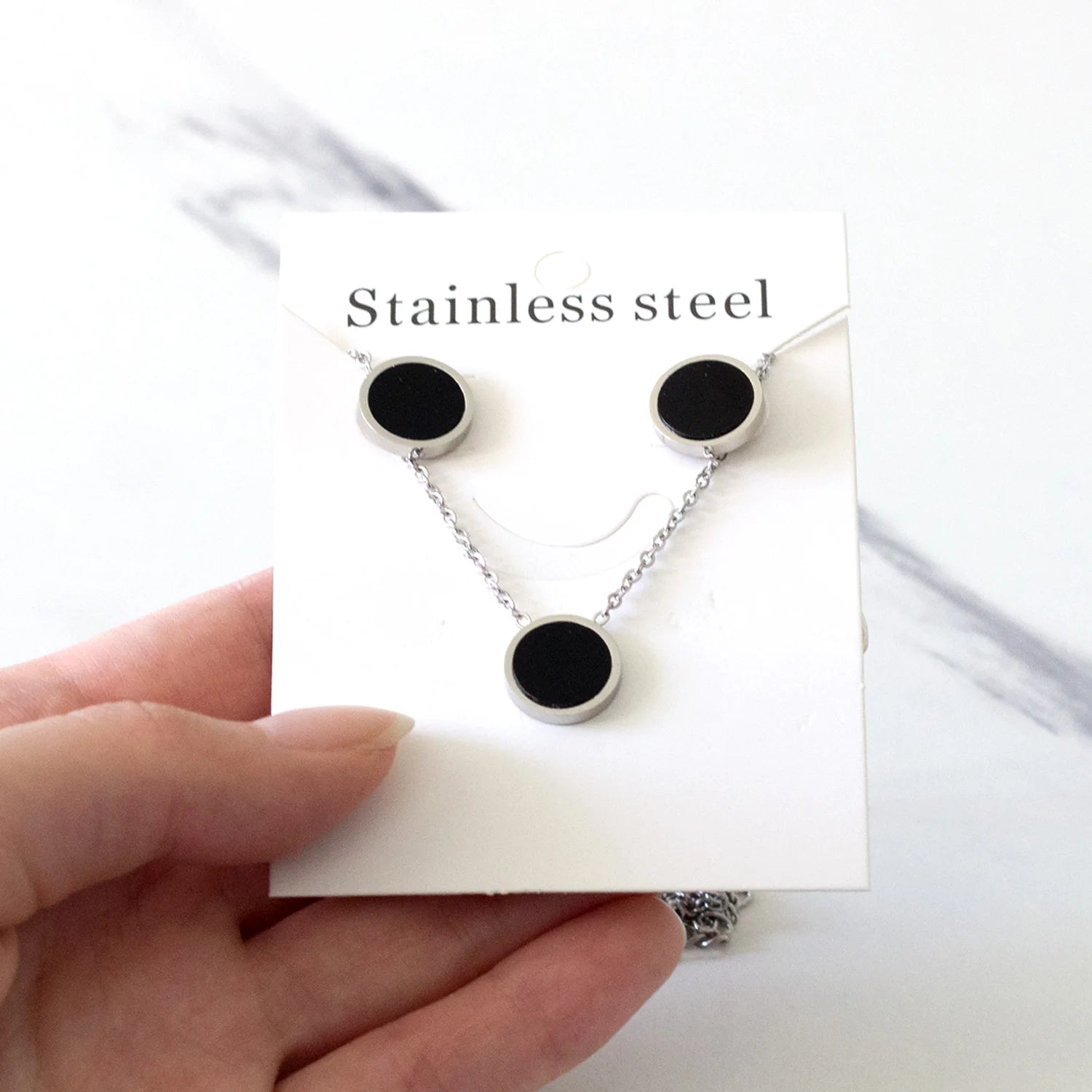LUXUKISSKIDS Fashion Flower Necklace Earrings Set Jewelry Women Stainless Steel White Shell Clover Bracelet Jewelry Accessories