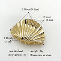 Metal Irregular Texture Shell Shape Hair Claw Clips for Women Girls Hairclip Ponytail Hair Pins Fashion Jewelry Hair Accessories