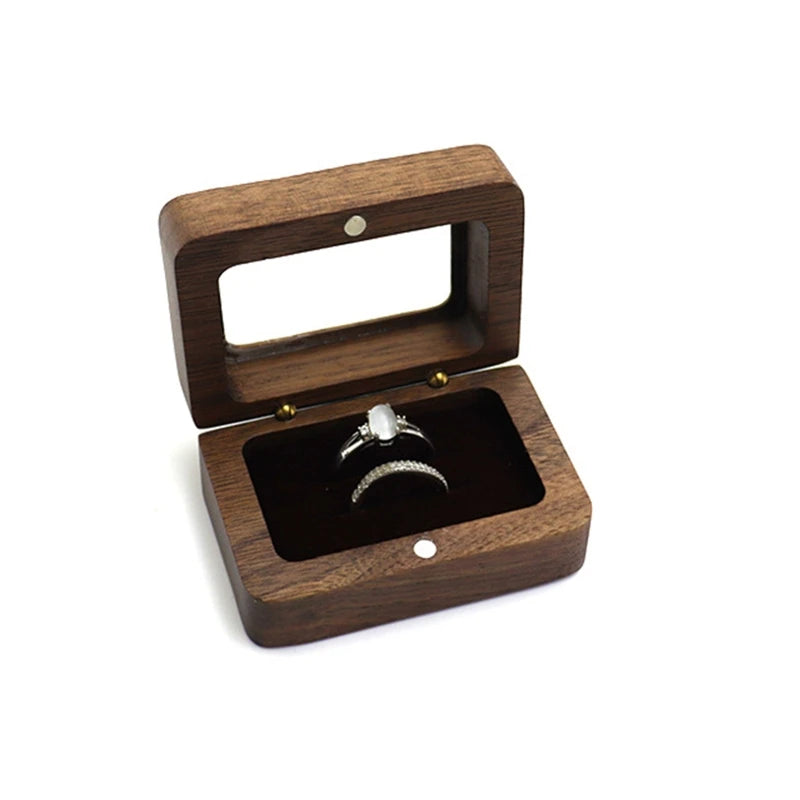 Wood Ring Box Jewelry Boxes and Organizers for Engagement, Proposal, Wedding Gift for Special Occasions