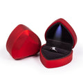 Ring Box LED Light Proposal Engagement Necklace Boxes Jewelry Gift Red Wine Ring Case for Wedding Valentine's Day Anniversary