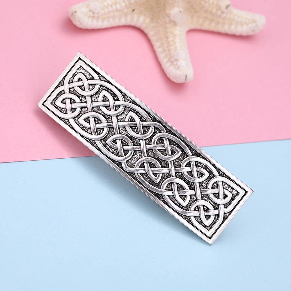 Dawapara Vintage Celtics Knot Hair Barrettes Retro Totem Tree of Life Raven Protection Amulet Hairpin Hair Accessories