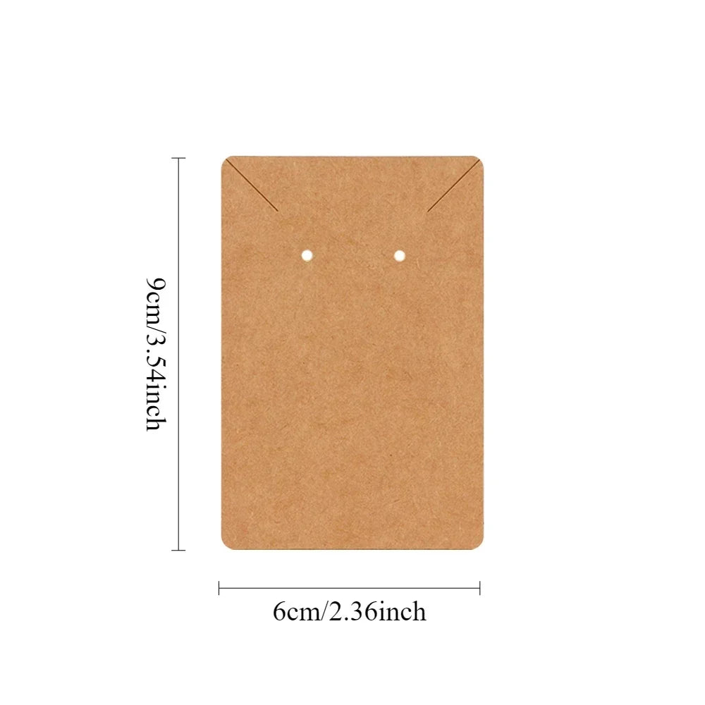 50pc 6x9cm Self-adhesive Plastic Cello Bag Earrings Display Necklaces KeyChain Cards for DIY Making Cardboard Jewelry Packaging