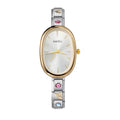 GEMOSA Modern Oval Casual Vintage Design Quartz Watches Women Ladies Stainless Steel Width 9mm Strap Party Birthday Perfect Gift