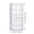 Rotating Jewelry Storage Box Makeup Storage Rack Bracelet Earring Round Plastic Organizer Boxes Holder Display Rack with Cover