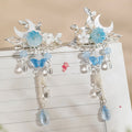 Chinese Hair Clips Vintage Hairpin Hair Accessories Flower Hanfu Headdress Tassel Pearl Barrettes Antique Wedding Hair Jewelry