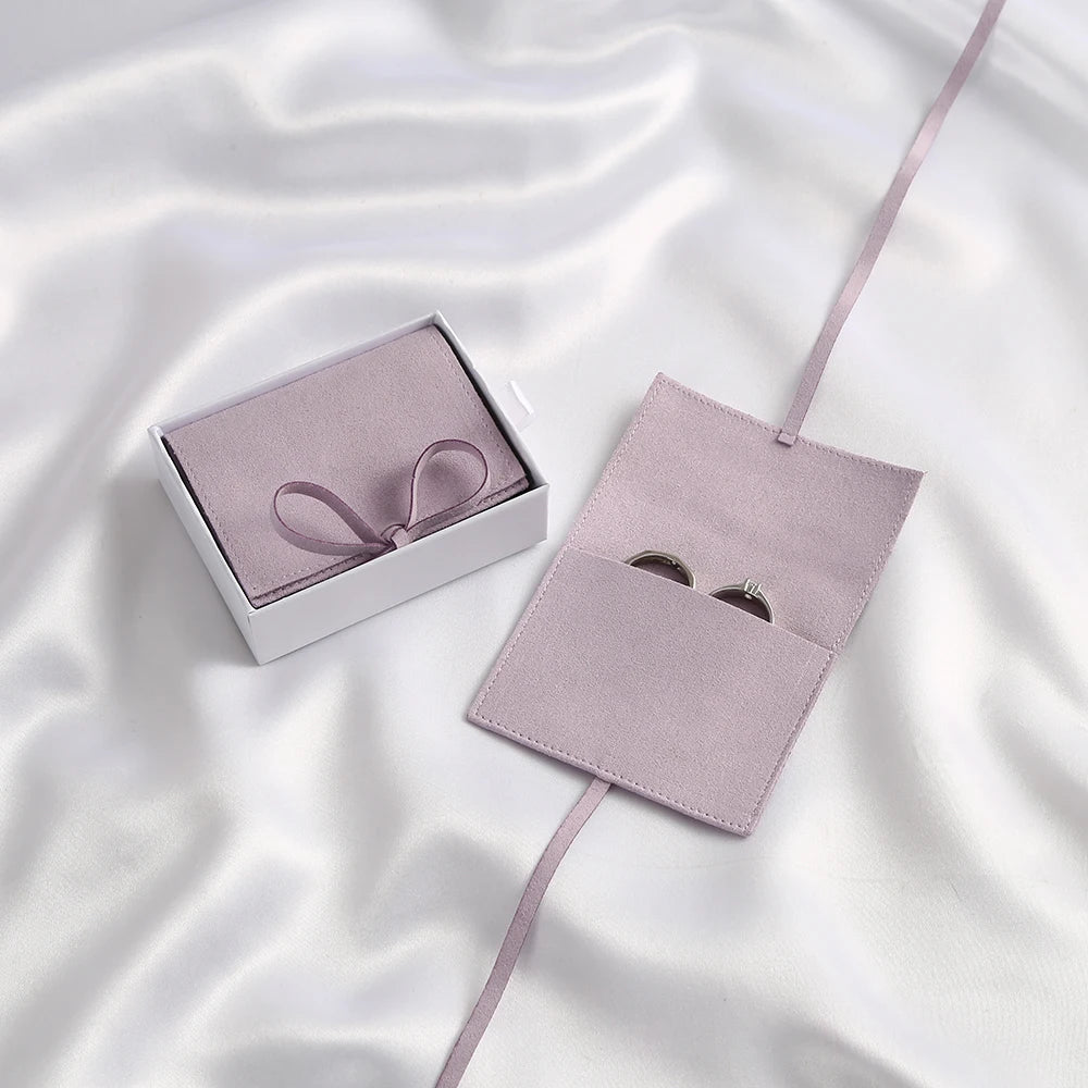 5pcs Microfiber Velvet Gift Bags 6x6cm Jewelry Presents Pouches Earrings Necklace Christmas Wedding Favors For Guests Candy Bag