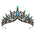 Metal Baroque Crown Temperament Hair Ornaments Shiny Princess Tiara Headwear Bridal Hair Tiara Rhinestone Crown Bridal