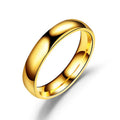Simple 2mm 4mm 6mm Titanium Ring Women Men Prevent Allergy High Polished Wedding Rings Stainless Steel Couple Finger Jewelry