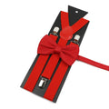 Solid Color Men Kids Suspender Bowtie Set Dot Butterfly Adjustable Elastic Y-Back Brace For Wedding Party Suit Skirt Accessories