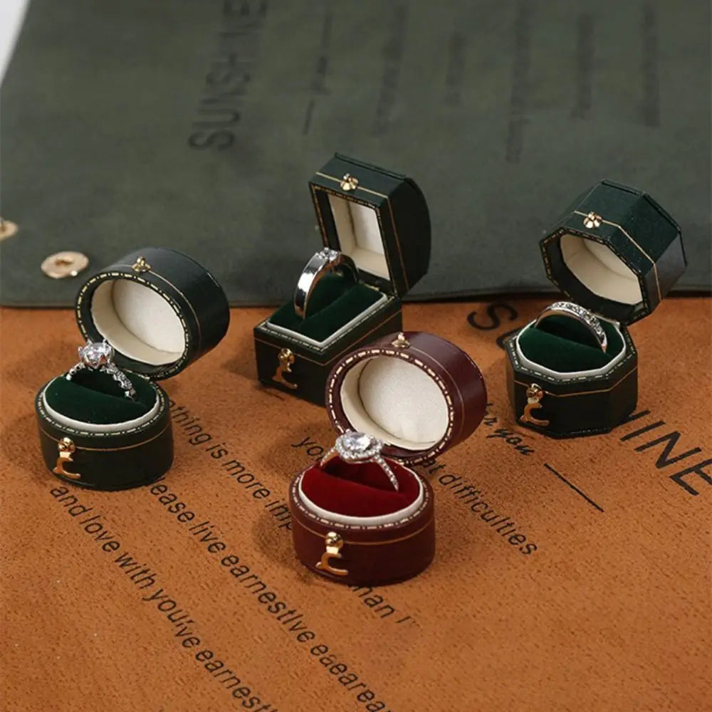Storage Organizer Octagonal Earrings Ring Box Square Heart Shaped Jewelry Display Case High-quality Jewelry Case Wedding