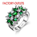925 Sterling Silver Bridal Ring Fashion Jewelry Cubic Zirconia Prong Setting Best Gift For Women Girls Engagement Anniversar