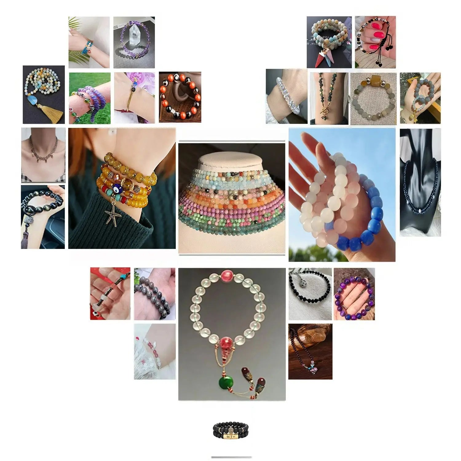 3D Floating Frame PE Film Jewelry Gemstone Storage Box Free Floating Bracket Frame Membrane Ring Earring Necklace Display Case
