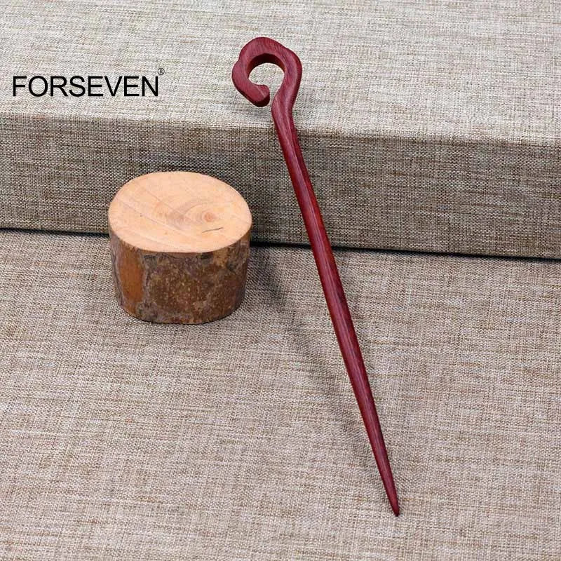 Natural Red Sandalwood Hairpin Clips for Women Girls Men Retro Hair Sticks Forks Chinese Chopstick Style Hairclip Hair Accessory