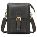 Crazy Horse Leather Messenger Bag Men's Leather Shoulder Bag For Mobile Phone Sling Bags For Men Woman Cross Body Bag