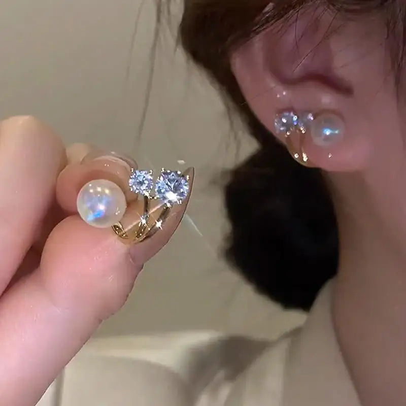 Green Crystal Butterfly Earrings