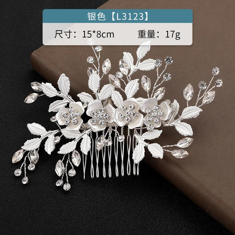 2026 New Hair Comb Wedding Hair Accessories Lady Pearl Flower Hairpin Bridal Tiaras Exquisite Prom Hair Jewelry Marriage Bijoux