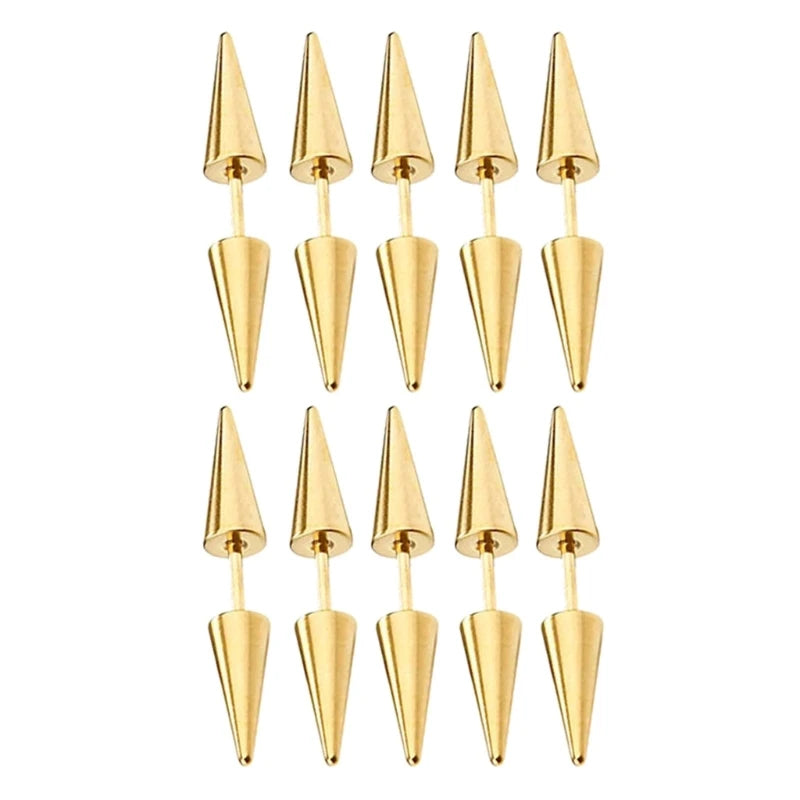 10PCS Hairpins Hair Accessories For Women Dreadlocks Cone Hair Decoration Clip For Braid Africa Stainless Steel Body Jewelry