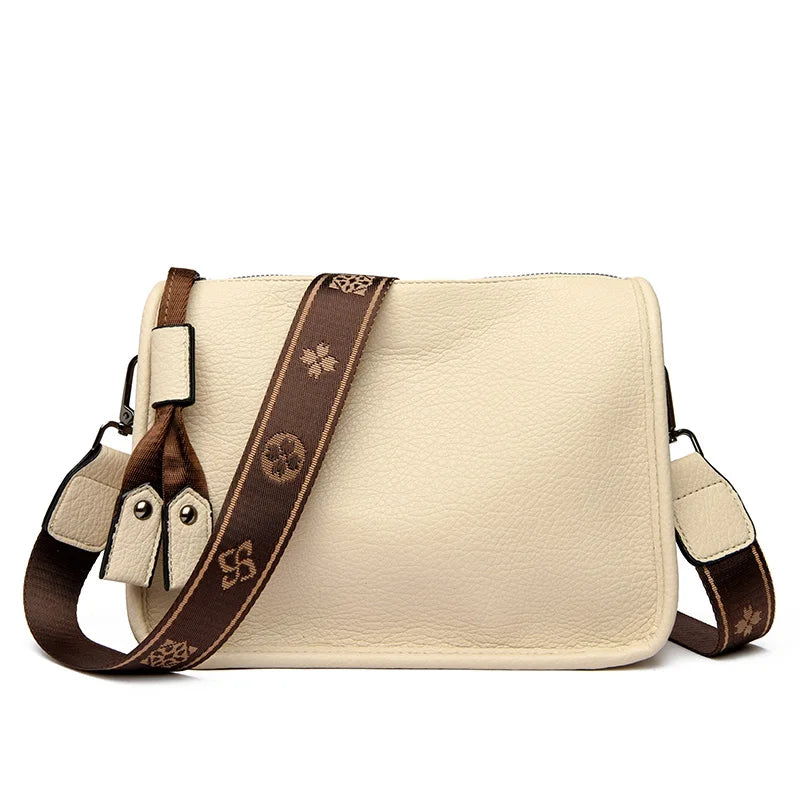 High Quality  Leather Women Tote Bag Luxury Soft Cowhide Ladies Shoulder Crossbody Bags 2024 Fashion Female Messenger Sac