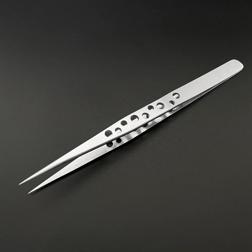 Electronics Industrial Tweezers Precision Anti-static Curved Straight Tip Stainless Forceps Phone Repair Hand Tool sets