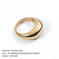 EManco Fashion Simple Stainless Steel Rings for Women Arc Rings Jewellery Geometric Ring Size 5 6 7 8