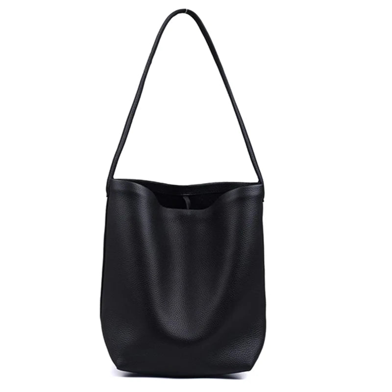 MENDY Bucket Bag Large Women's Bag Tote Bag Shoulder Bag Luxury Designer Genuine Leather Handbag Japanese Popular Bag Soft Row