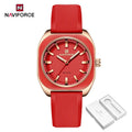NAVIFORCE Fashion Women's Casual Elegant Simple Polygon Quartz Silicone Watch Gift for Women Wristwatch Casual Relogio Feminino
