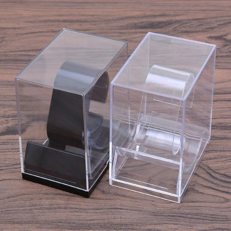 Watch Packaging Box Plastic Transparent Watch Stand Rack General Showcase Shelf Portable Wrist Watch Storage Box Jewelry Display