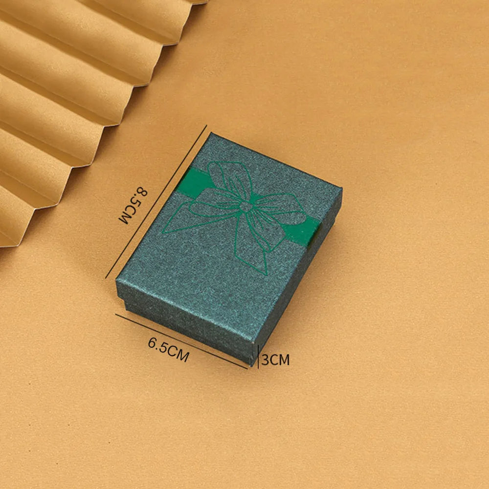 Stamped Jewelry Container Paper Container Bow Jewelry Organizer Paper Box Stamped Jewelry Storage Box For Gift For Her Wedding