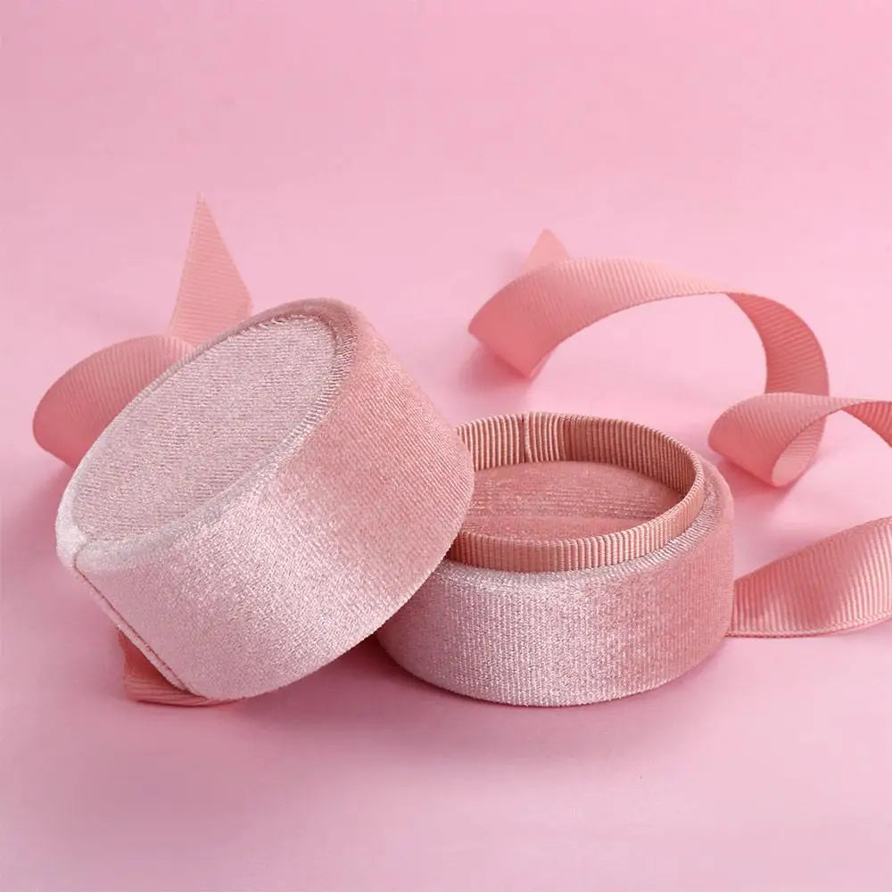 Pink Color Sweet Necklace Bowknot Wedding Velvet Displays Box Fashion Accessories Jewelry Box Jewelry Display