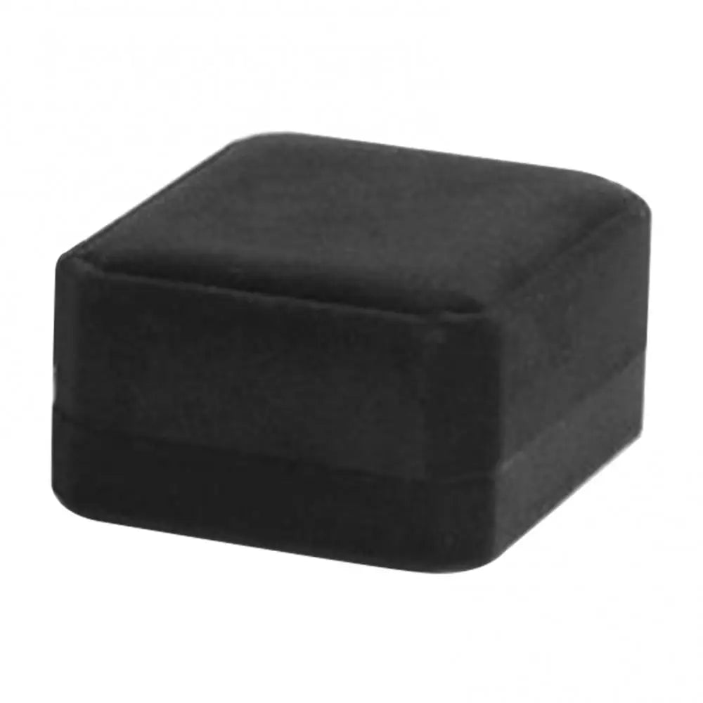 Jewelry Ring Display Case Earring Storage Organizer Square Lid Jewelry Packaging Open Box Gift