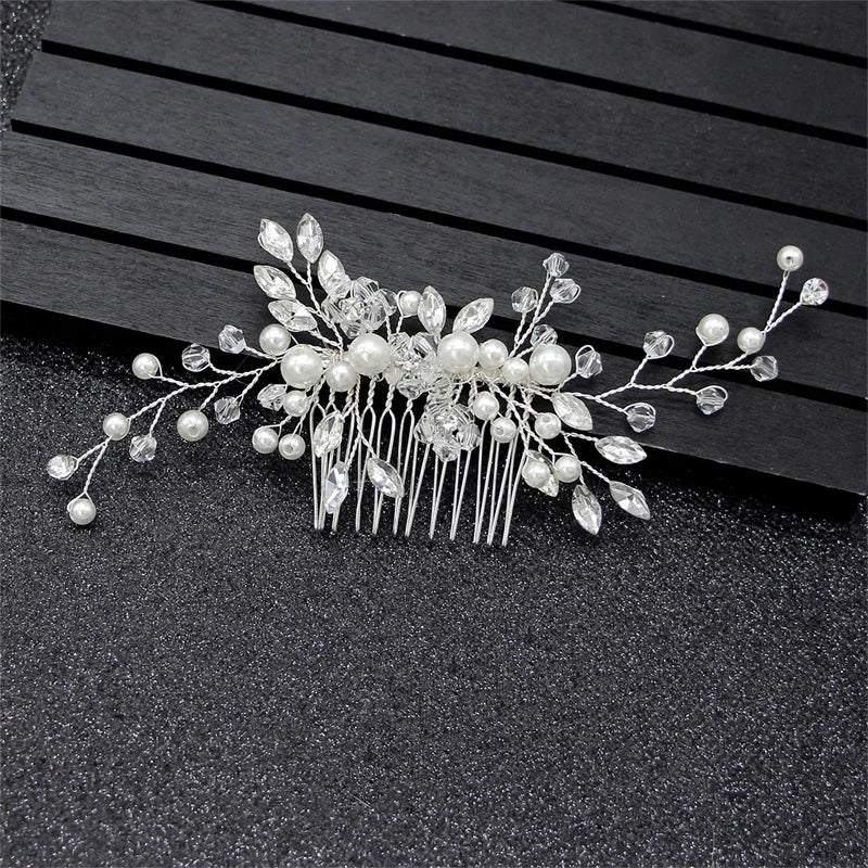 Pearl Rhinestone Wedding Hair Combs Hair Accessories For Women Accessories Hair Ornaments Jewelry Bridal Headpiece