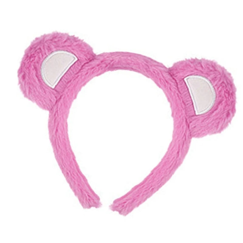 Furry Bear Ear Headbands With Adjustable Design For Kids And Women Soft Plush Hair Accessory For Daily Use Or Parties