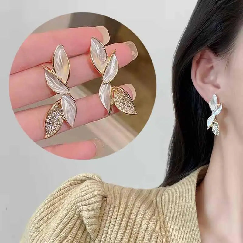Green Crystal Butterfly Earrings