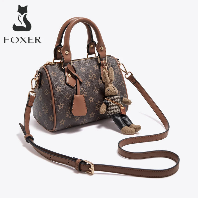 FOXER Vintage 2026 Women's Shoulder Handbag Fashion Large Pillow Bag Female Crossbody Bag for Daily & Commute Use