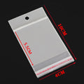 50/100pcs Transparent Self Sealing Adhesive Pouch OPP Bag Plastic Storage Bags with Hang Hole for Jewelry Retail Display Package